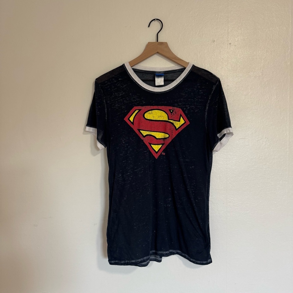 DC Comics Superman Sheer Women’s Tee Size Large